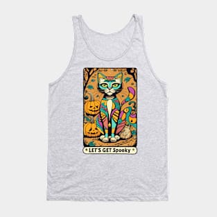 halloween cat 'let's get spooky' Tank Top